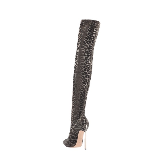 Casadei animal print thigh-high boots - Picture 3 of 5